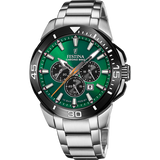 Relógio para homem festina chrono bike verde com pulseira de aço f20641/a