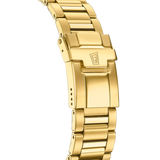 Relógio festina timeless chronograph f20634/6 champagne pulseira de aço inoxidável 316l, masculino