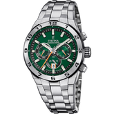 Relógio para homem festina chrono bike verde com pulseira de aço f20670/2