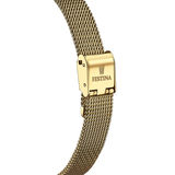 Relógio festina f20495/2 rosa pulsera de 316l de aço inoxidável, mulher