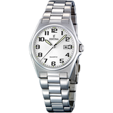 Relógio Festina Clássico F16375/9 Prateado com Bracelete de Aço para Mulher