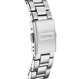 Relógio Festina Clássico F16375/9 Prateado com Bracelete de Aço para Mulher