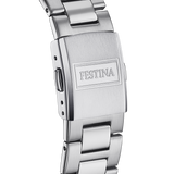 Relógio festina classics f16376/4 preto com correia de aço, para homem.
