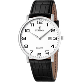 Relógio Festina Classics F16476/1 Branco com Correia de Couro, Homem
