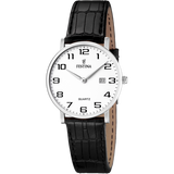 Relógio Festina Classics F16477/1 Branco com Correia de Couro, Mulher