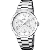 Relógio Festina Boyfriend F16716/1 Branco com Bracelete de Aço, Mulher