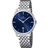 Relógio festina classics f16744/3 azul com correia de aço, homem_PRODUCT