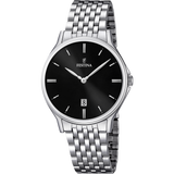 Relógio festina classics f16744/4 preto com correia de aço, para homem._PRODUCT