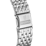 Relógio festina classics f16744/4 preto com correia de aço, para homem.