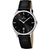 Relógio festina classics f16745/5 preto com correia de couro, para homem._PRODUCT