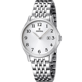 Relógio Festina Classics F16748/1 Branco com Pulseira de Aço para Senhora