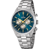 Relógio festina f16820/c azul com correia de aço, masculino_PRODUCT
