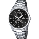 Relógio festina retro f16822/4 preto com correia de aço, para homem._PRODUCT