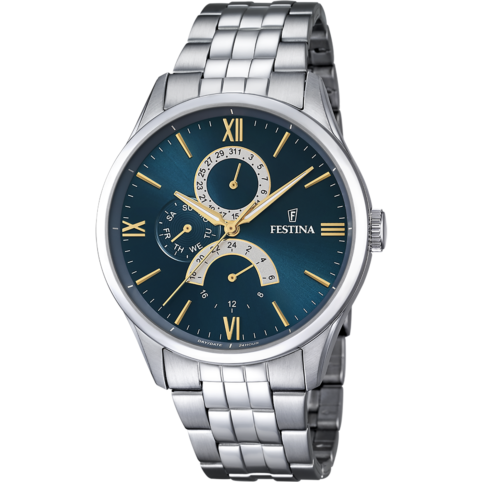 Relógio festina f16822/a azul com correia de aço, homem_PRODUCT