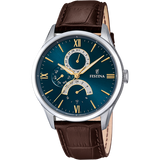 Relógio Festina F16823/A Azul com Correia de Pele para Homem