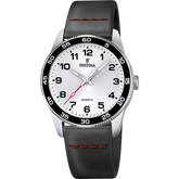 Relógio Festina Junior Collection F16906/A prateado com bracelete de couro, infantil