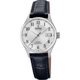 Relógio festina swiss made f20009/5 prateado cinza com correia de couro, mulher._PRODUCT