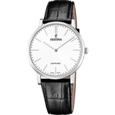 Relógio festina swiss made f20012/1 branco com correia de couro, masculino_PRODUCT