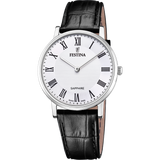 Relógio festina swiss made f20012/2 branco com correia de couro, masculino_PRODUCT
