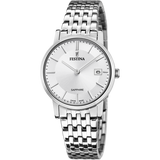 Relógio festina swiss made f20019/1 prateado com correia de aço, mulher.
