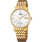 Relógio festina swiss made f20020/1 prateado com correia de aço, homem.
