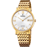 Relógio festina swiss made f20020/1 prateado com correia de aço, homem.