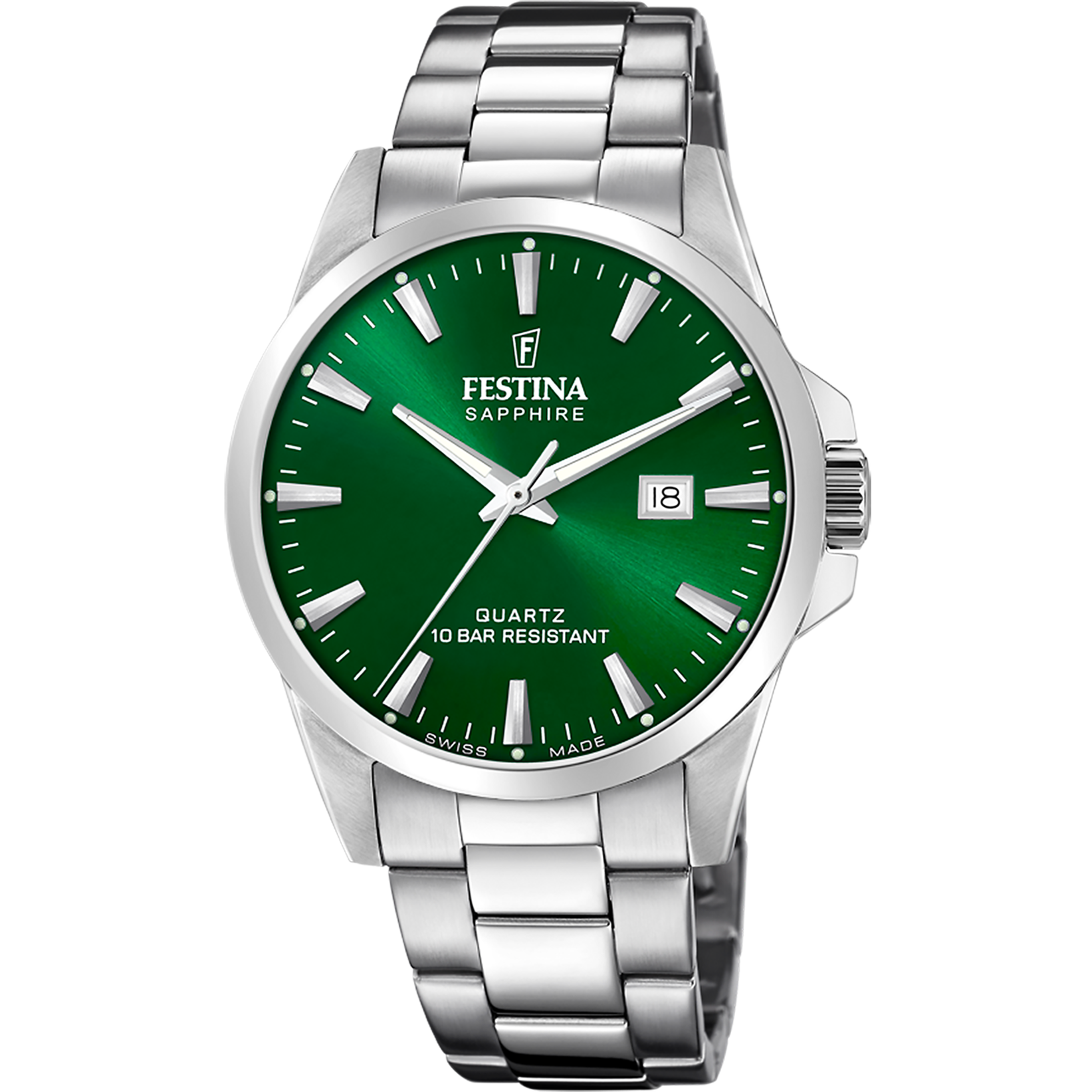 Relógio festina swiss f20024/6 verde pulsera de de aço inoxidável, homem_PRODUCT