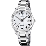 Relógio festina swiss swiss made f20026/1 branco pulsera de 316l de aço inoxidável, homem