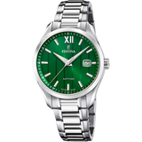 Relógio festina swiss swiss made f20026/3 verde pulsera de 316l de aço inoxidável, homem