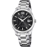 Relógio festina swiss swiss made f20026/4 preto pulsera de 316l de aço inoxidável, homem