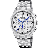 Relógio festina swiss made f20040/1 branco pulsera de 316l de aço inoxidável, homem