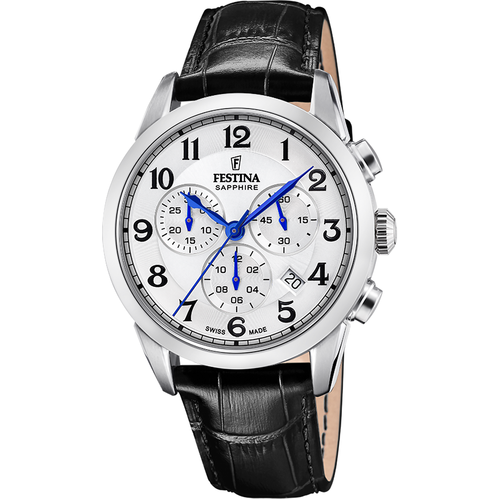 Relógio festina swiss made f20041/1 branco pulsera de couro, homem_PRODUCT