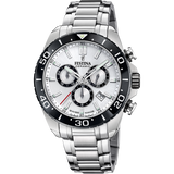 Relógio festina swiss made f20042/1 branco pulsera de 316l de aço inoxidável, homem