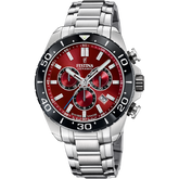 Relógio festina swiss made chrono f20042/5 vermelho pulsera de de aço inoxidável, homem_PRODUCT