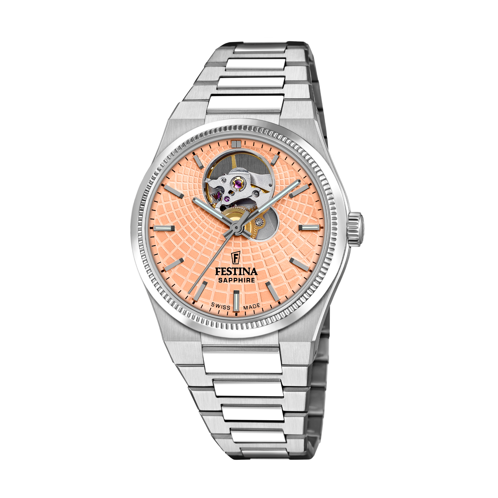 Relógio festina swiss made automatic f20054/9 castanho pulsera de de aço inoxidável, mulher_PRODUCT