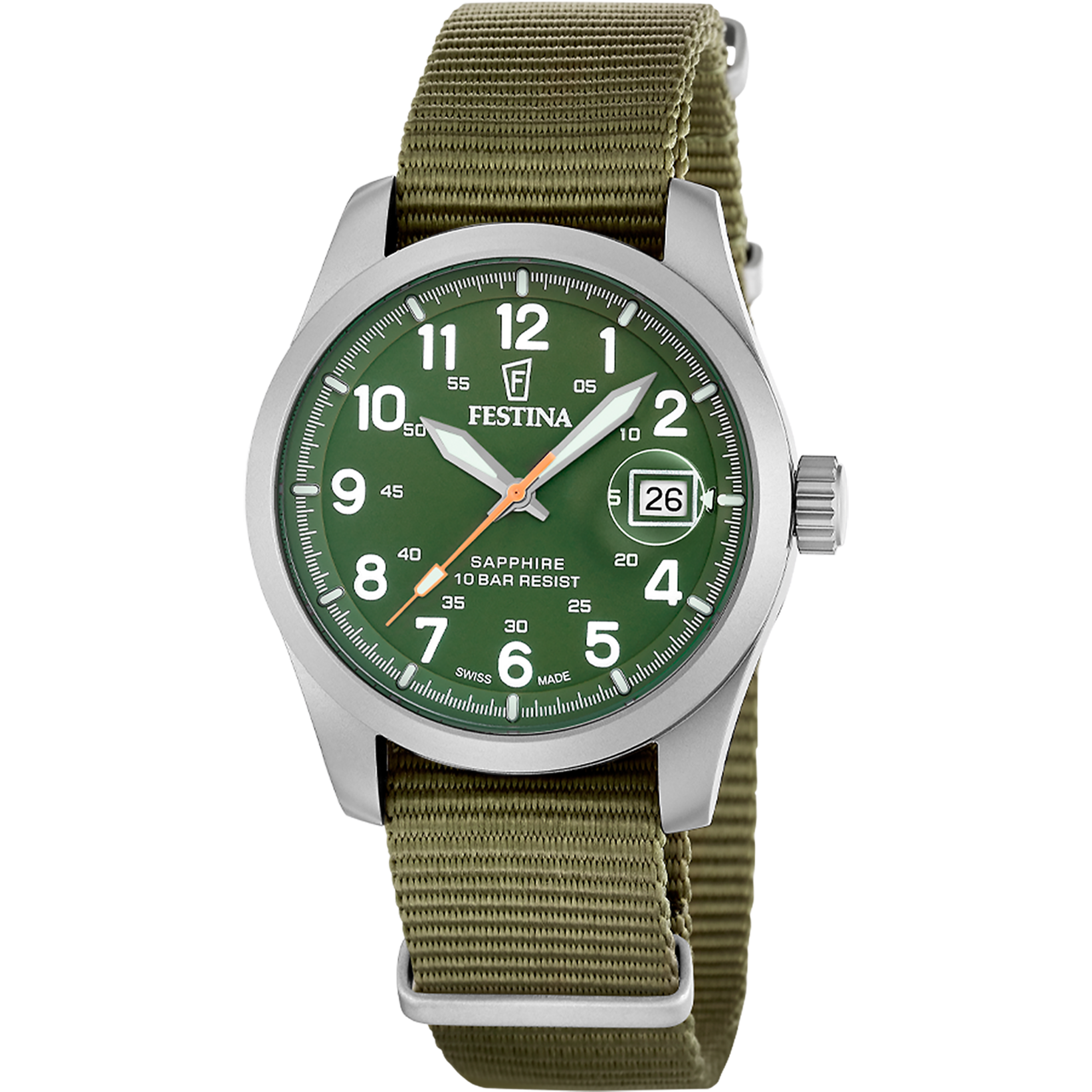 Relógio de homem festina swiss made field f20082/2 compacto com bracelete nato_PRODUCT