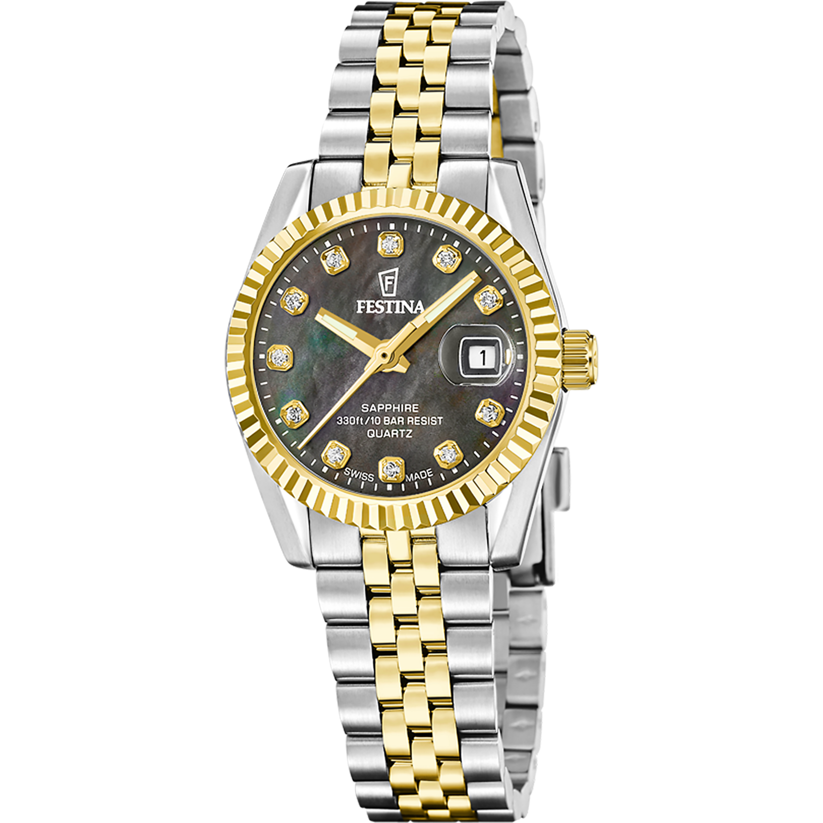 Relógio de mulher festina swiss made classic steel f20088/5_PRODUCT