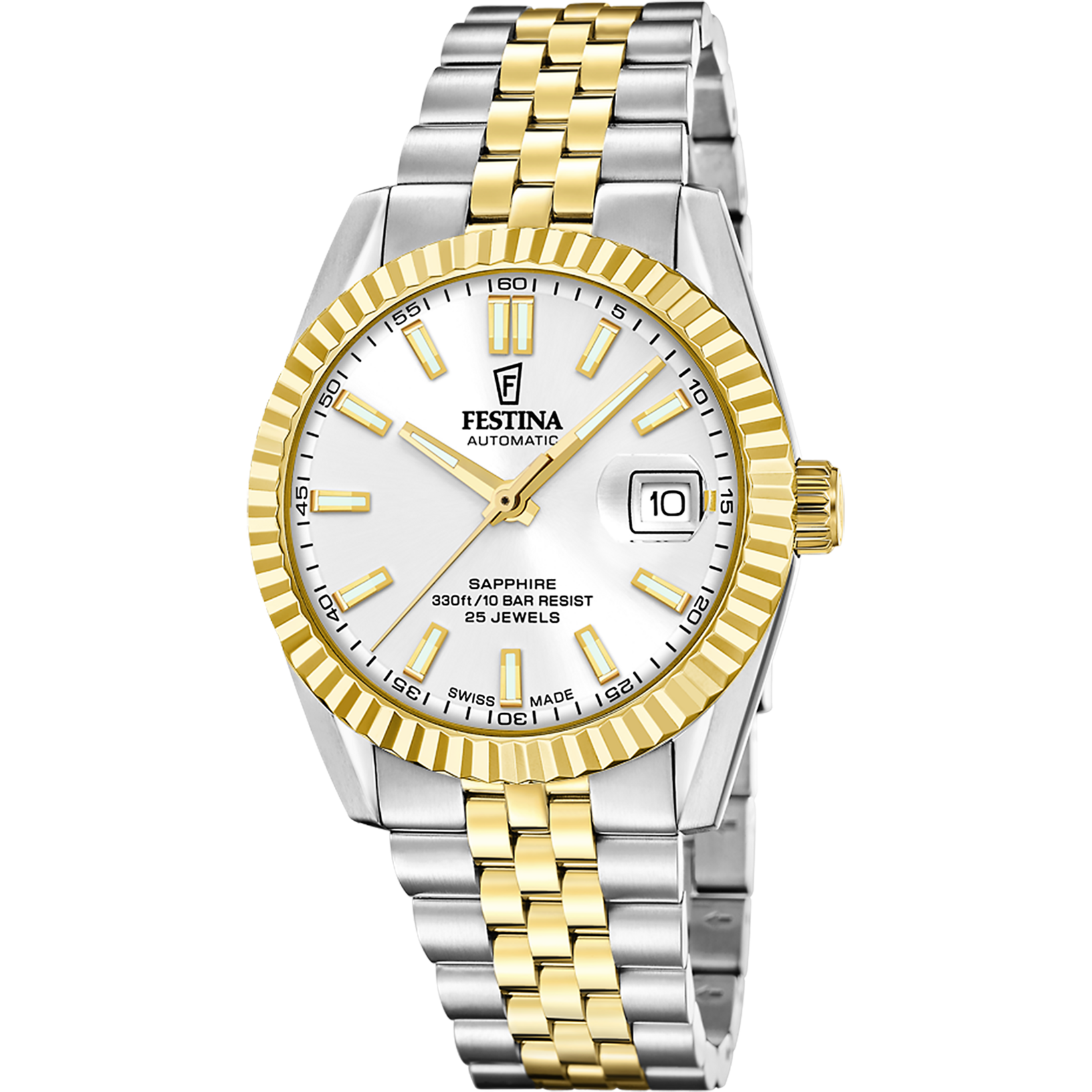 Relógio festina swiss made automatic f20091/1 prata cinza pulsera de de aço inoxidável, homem_PRODUCT