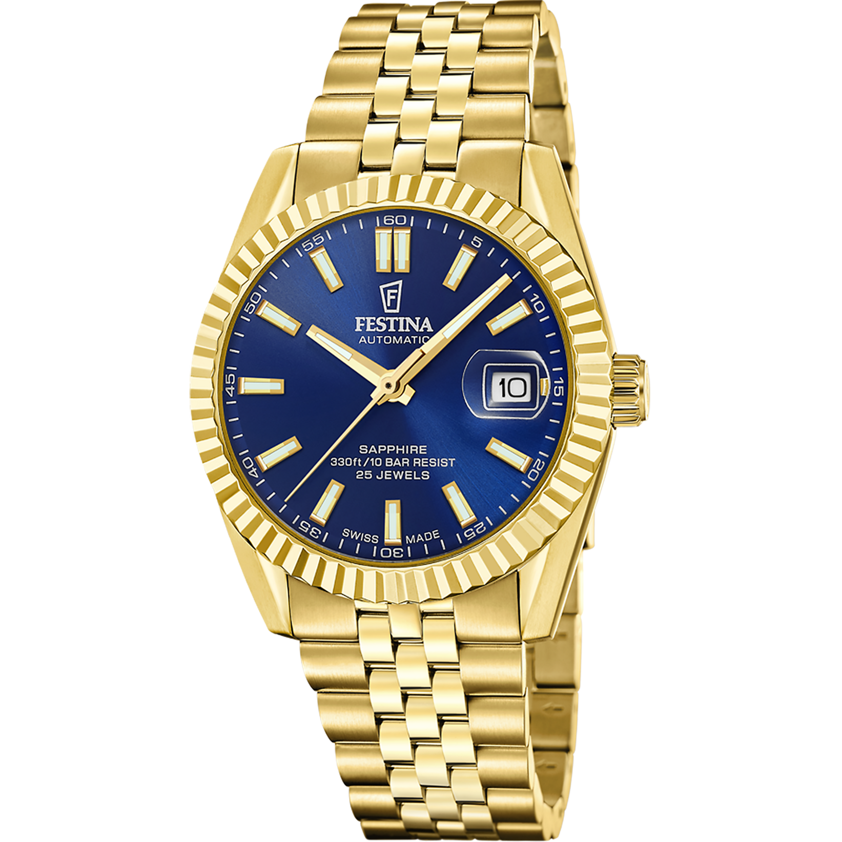 Relógio festina swiss made automatic f20092/3 azul pulsera de de aço inoxidável, homem_PRODUCT