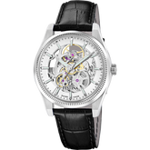 Relógio festina swiss made automatic f20095/1 prata cinza pulsera de couro, homem_PRODUCT