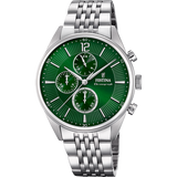 Relógio Festina F20285/8 verde com bracelete de aço, homem.