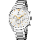 Relógio Festina Timeless Chronograph F20343/1 Prateado com Bracelete de Aço, Masculino