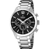 Relógio festina timeless chronograph f20343/8 preto com correia de aço, para homem._PRODUCT