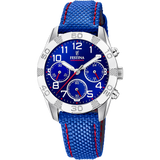 Relógio festina junior collection f20346/2 azul com correia de couro, infantil_PRODUCT