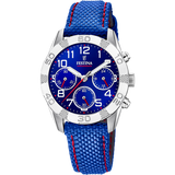Relógio Festina Junior Collection F20346/2 Azul com Correia de Pele, Infantil