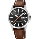 Relógio festina classics f20358/2 preto com correia de couro, masculino_PRODUCT