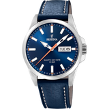 Relógio Festina Classics F20358/3 Azul com Correia de Couro, Homem
