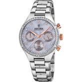 Relógio Festina Coleção Boyfriend F20401/3 Pulseira de Aço Roxa, Mulher