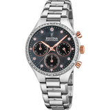 Relógio festina boyfriend f20401/4 preto com correia de aço, para mulher._PRODUCT