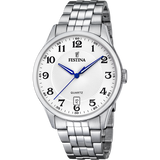 Relógio Festina Classics F20425/1 Branco Correia de Aço, Homem